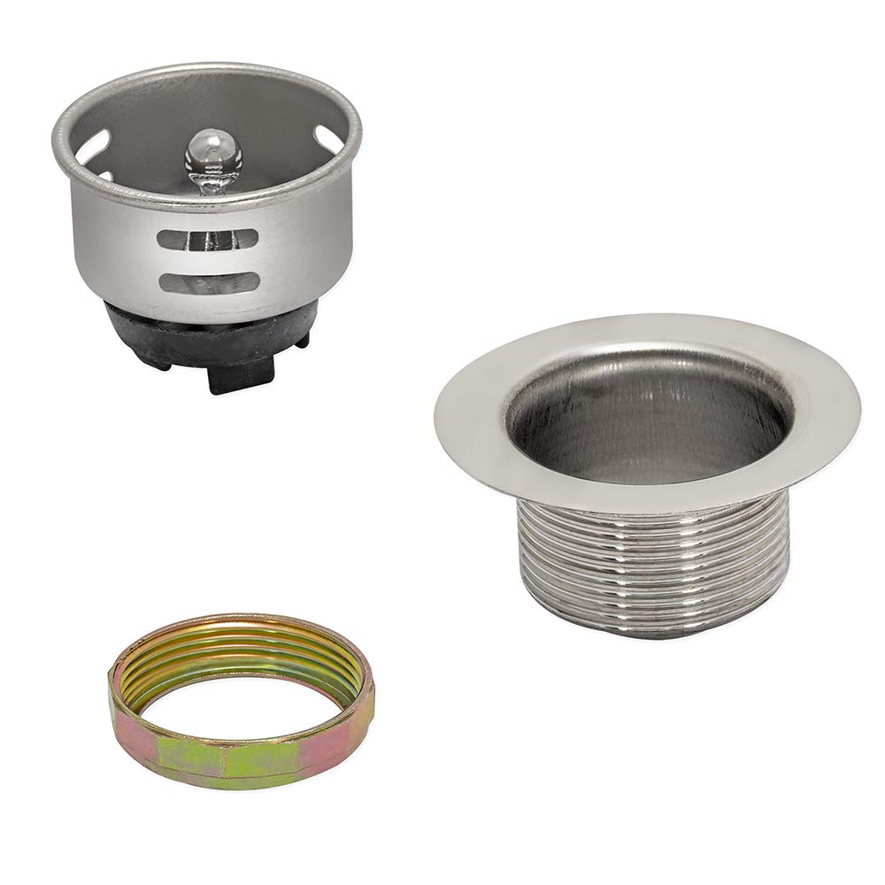 EZ-FLO 2-1/2 Inch Removable Kitchen Sink Strainer Drain Standard Shank Junior Duo with Die Cast Nut, Stainless Steel, 1-7/8 Inch to 2-1/4 Inch Opening, 30035 - Image 6